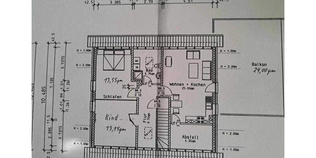 Dachgeschoßwohnung Hambergen - 3 Zimmer, 70 m&sup2;, 600&euro; | Angebot:26567087