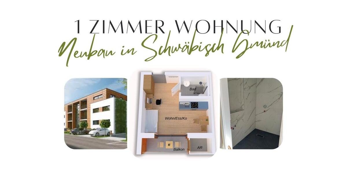 Etagenwohnung Schwäbisch Gmünd - 1 Zimmer, 26 m&sup2;, 480&euro; | Angebot:26020875