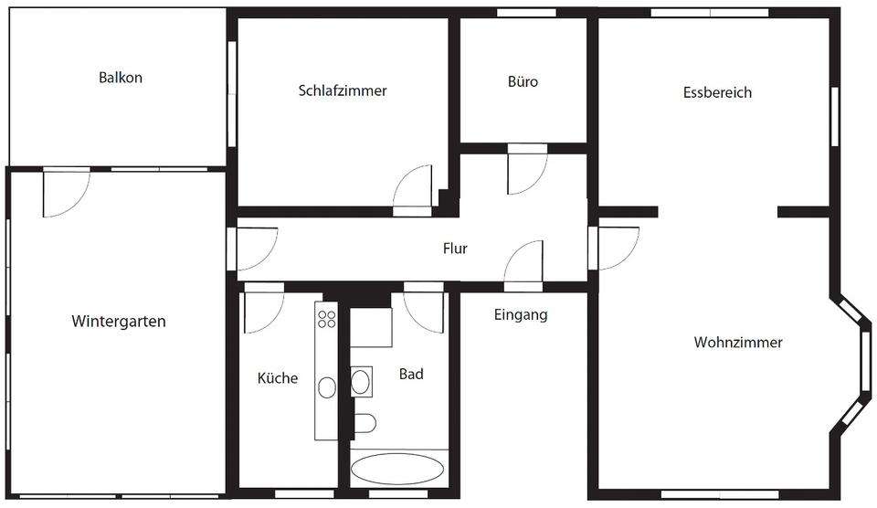 Hochparterre Zeuthen - 4.5 Zimmer, 107 m&sup2;, 1.370&euro; | Angebot:26396794