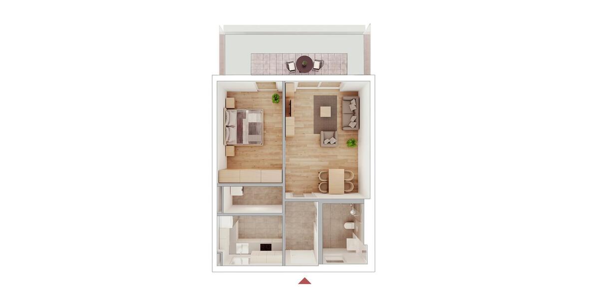Dachgeschoßwohnung Deggendorf - 2 Zimmer, 64 m&sup2;, 995&euro; | Angebot:25540026