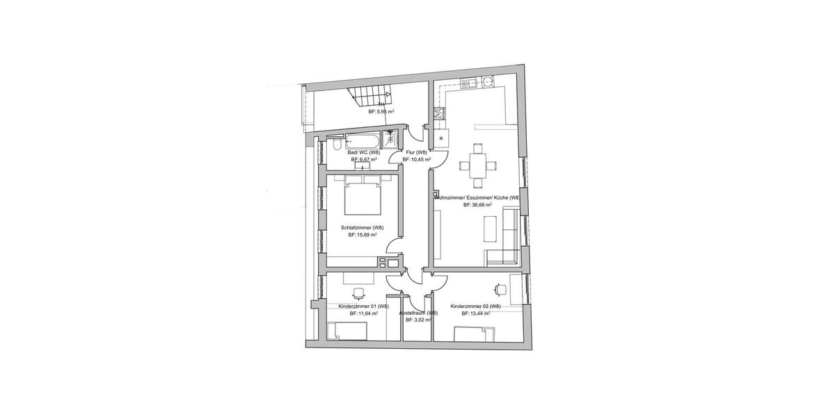 Dachgeschoßwohnung Leinefelde-Worbis Worbis - 4 Zimmer, 98 m&sup2;, 880&euro; | Angebot:26286382