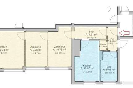Wohnung zum Mieten in Hildesheim 575 € 89 m² 4 zimmer