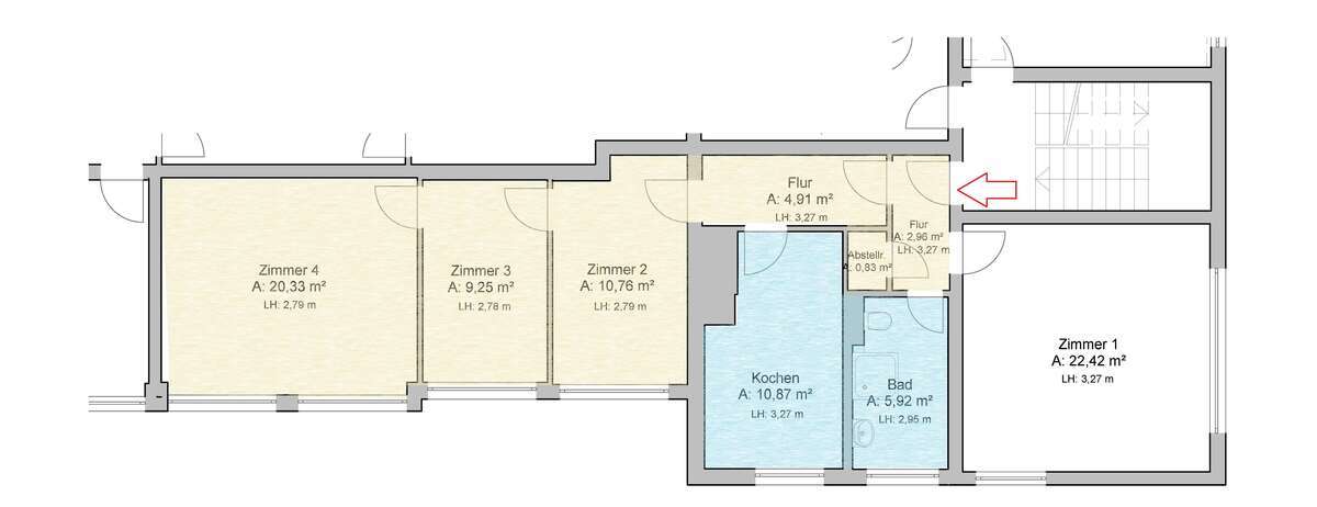 Wohnung zum Mieten in Hildesheim 575 € 89 m² 4 zimmer