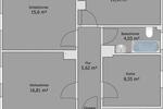 Etagenwohnung Nünchritz - 3 Zimmer, 62 m&sup2;, 320&euro; | Angebot:26400678
