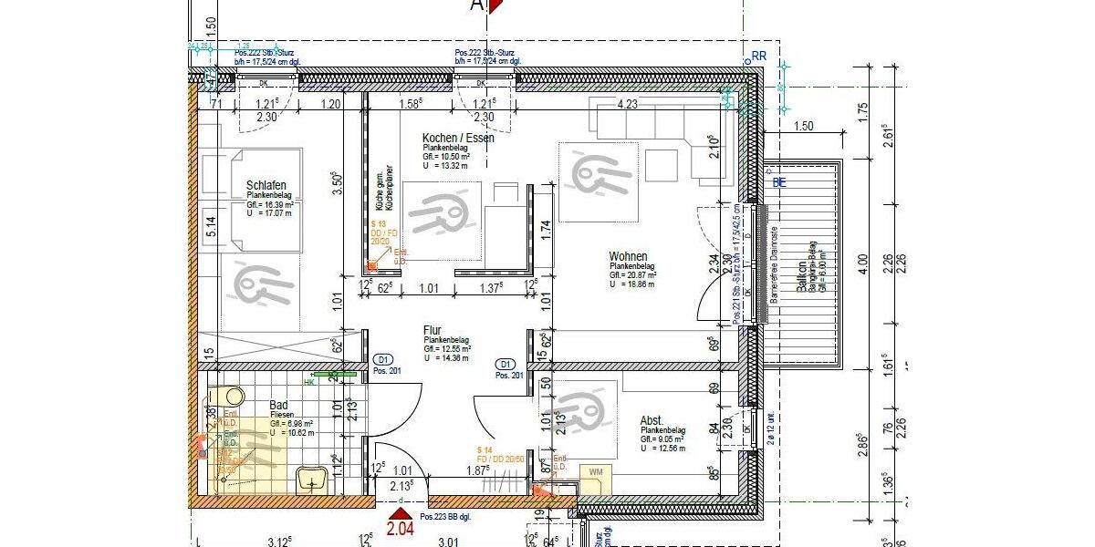 Dachgeschoßwohnung Stade Bützfleth - 3 Zimmer, 80 m&sup2;, 833&euro; | Angebot:25988178
