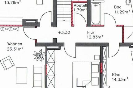 Wohnung Zörbig - 3 Zimmer, 97 m&sup2;, 680&euro; | Angebot:26576542