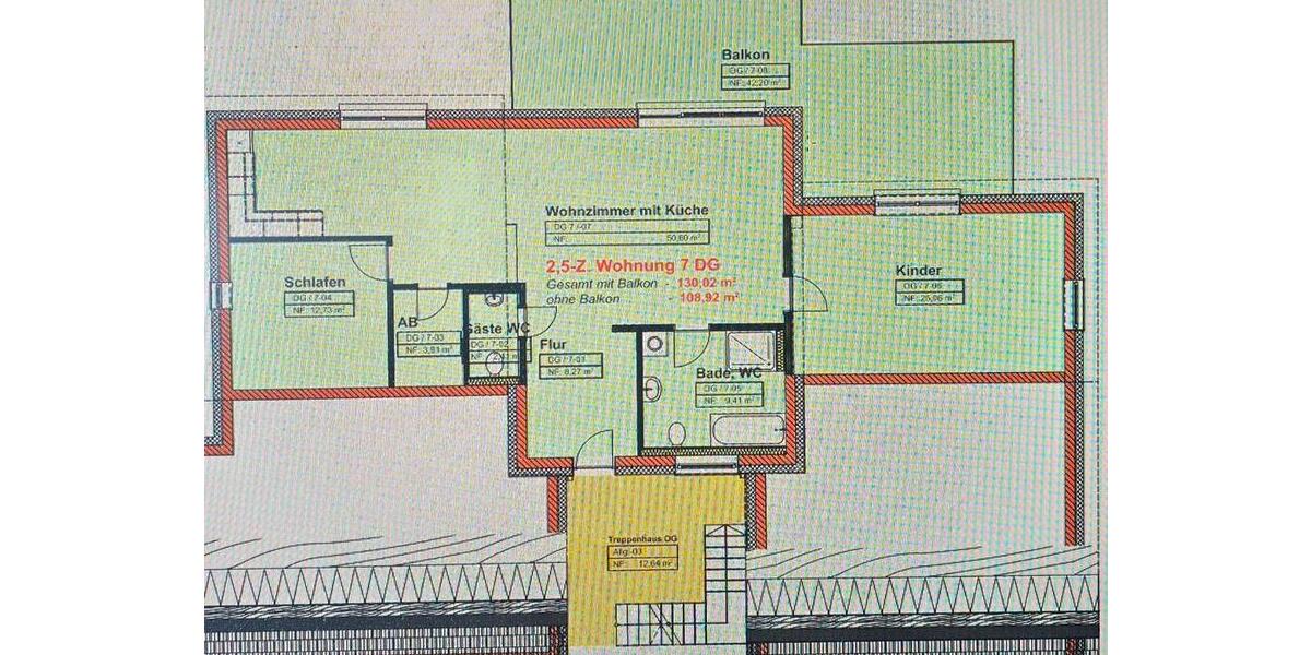 Dachgeschoßwohnung Ebenweiler - 3.5 Zimmer, 130 m&sup2;, 1.690&euro; | Angebot:25591087