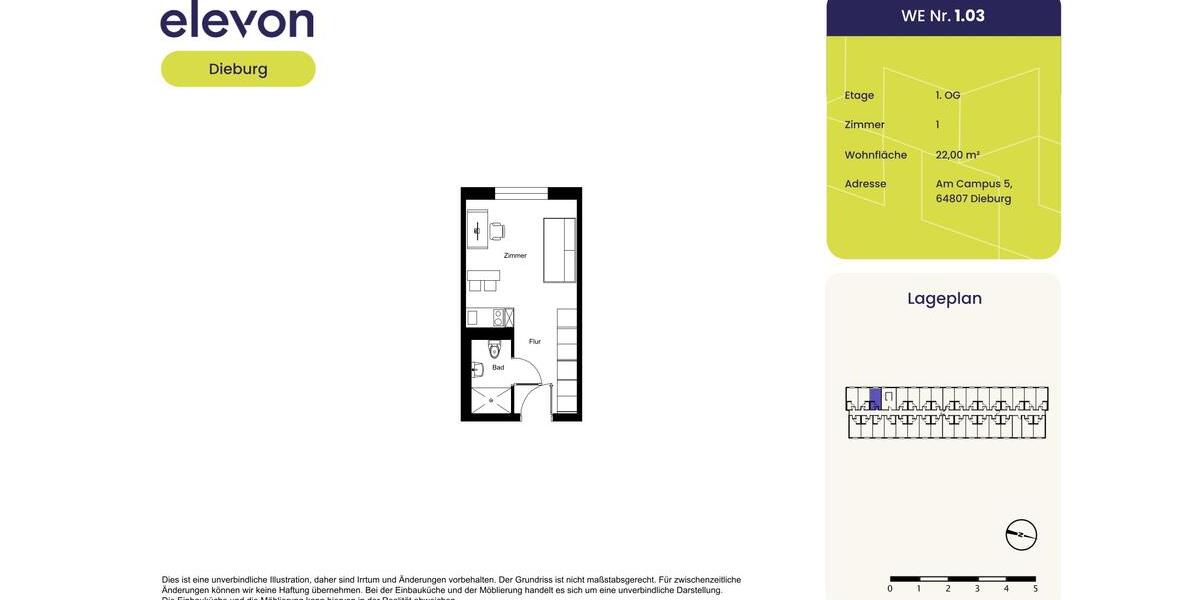 Ausschließlich für Studenten und Personen in Aus- und Weiterbildung! 1-Zimmer Apartments Nähe Campus! 1 zimmer