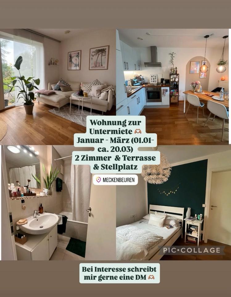 Gemütliche 2 Zi Wohnung zur Untermiete in Meckenbeuren (Jan-März)