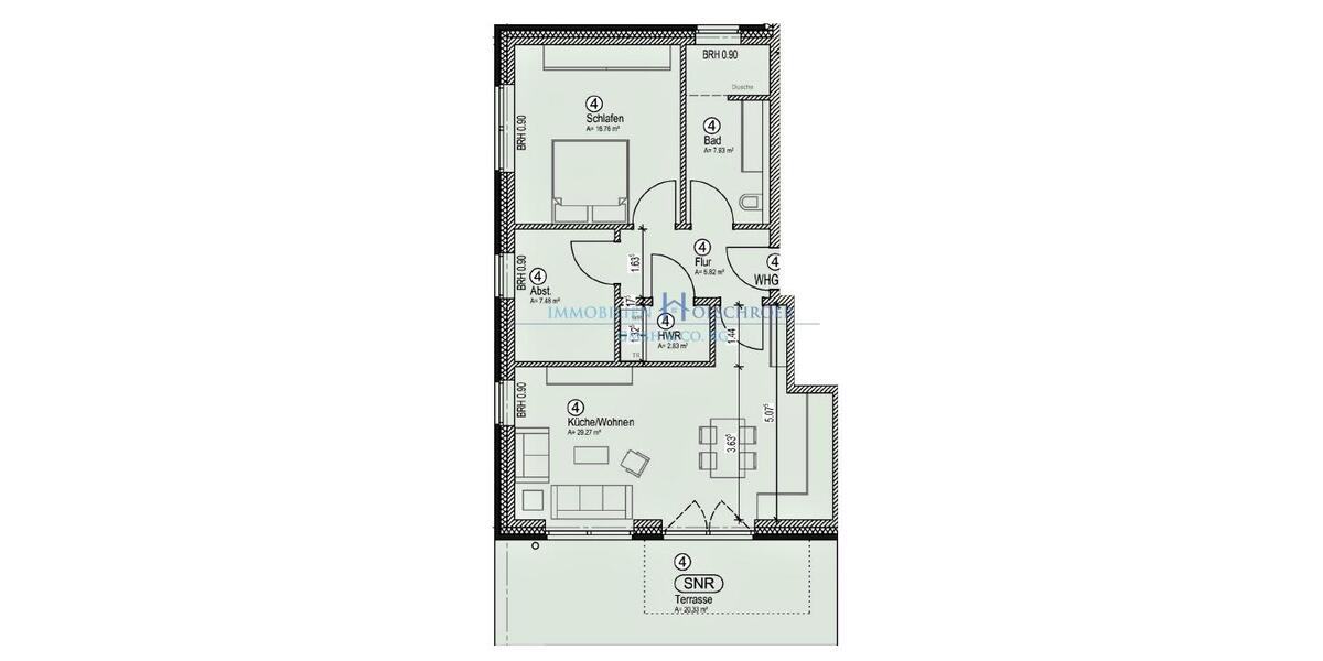 Terrassenwohnung Herzlake - 3 Zimmer, 82 m&sup2;, 690&euro; | Angebot:26465630