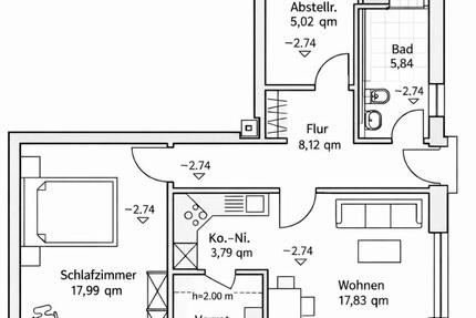 Souterrainwohnung in Laer 2 zimmer