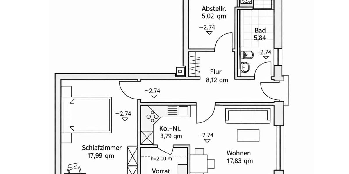Souterrainwohnung in Laer 2 zimmer