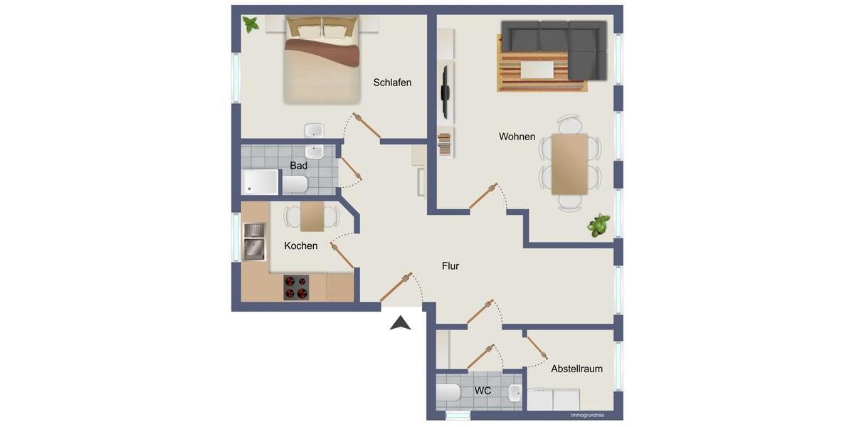 Etagenwohnung Tostedt - 2 Zimmer, 69 m&sup2;, 750&euro; | Angebot:26193993