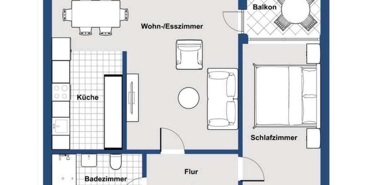 Etagenwohnung Ludwigsburg Hoheneck - 2 Zimmer, 63 m&sup2;, 860&euro; | Angebot:26216331