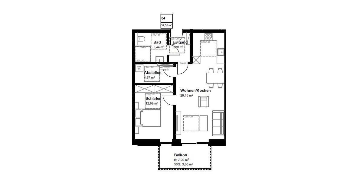 Etagenwohnung Bad Bentheim - 2 Zimmer, 60 m&sup2;, 765&euro; | Angebot:26561470