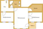 Etagenwohnung Köthen (Anhalt) - 3 Zimmer, 84 m&sup2;, 595&euro; | Angebot:25977962