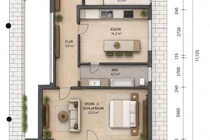 Wohnung Aschersleben - 3 Zimmer, 60 m&sup2;, 420&euro; | Angebot:27103172