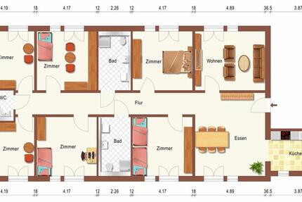 Wohngruppe 6er WG, Burg Dorf 1-Zimmer frei barrierefrei 6 zimmer