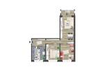 Etagenwohnung Chemnitz Bernsdorf - 3 Zimmer, 69 m&sup2;, 411&euro; | Angebot:26842188