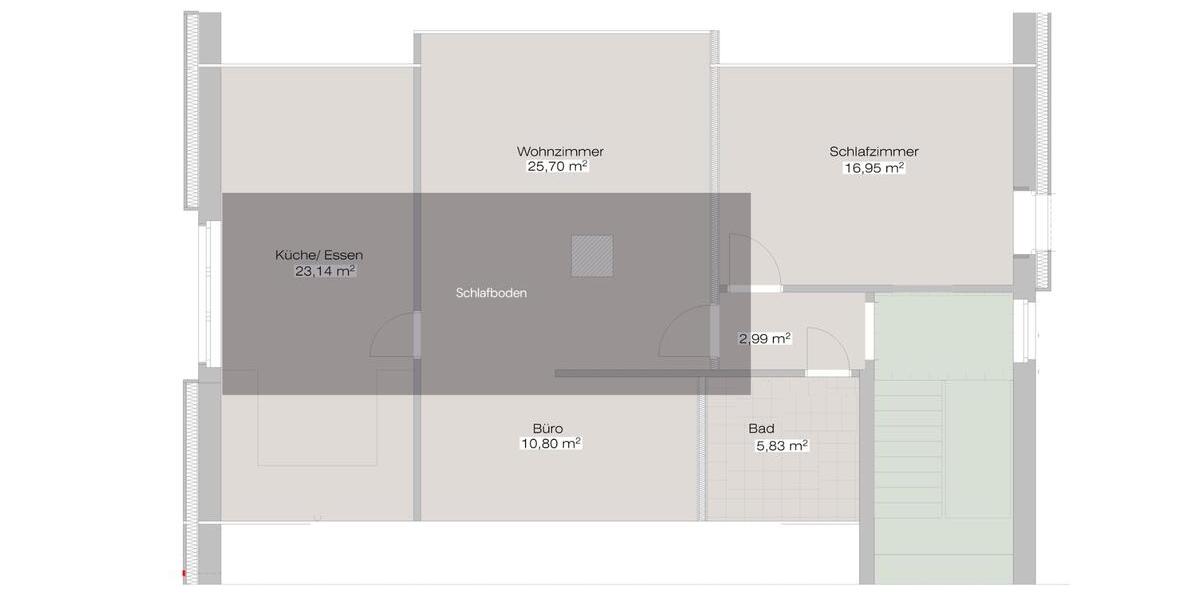 Dachgeschoßwohnung Eisenach - 3 Zimmer, 86 m&sup2;, 1.030&euro; | Angebot:26629558