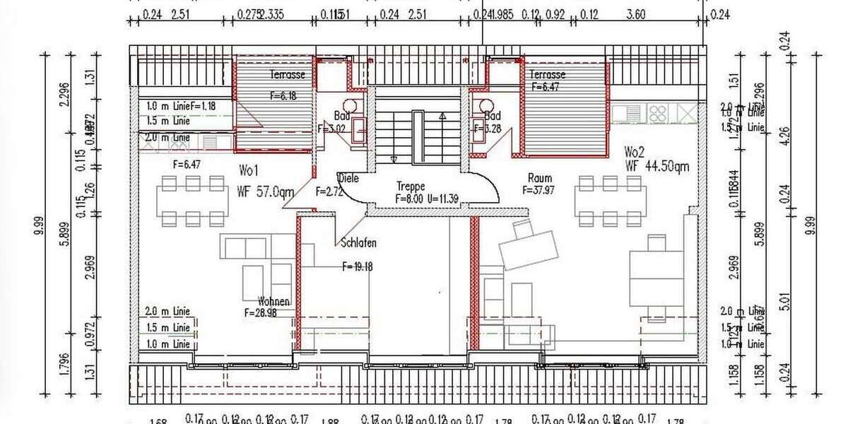Etagenwohnung Wolfsburg Stadtmitte - 3 Zimmer, 95 m&sup2;, 2.150&euro; | Angebot:26100021