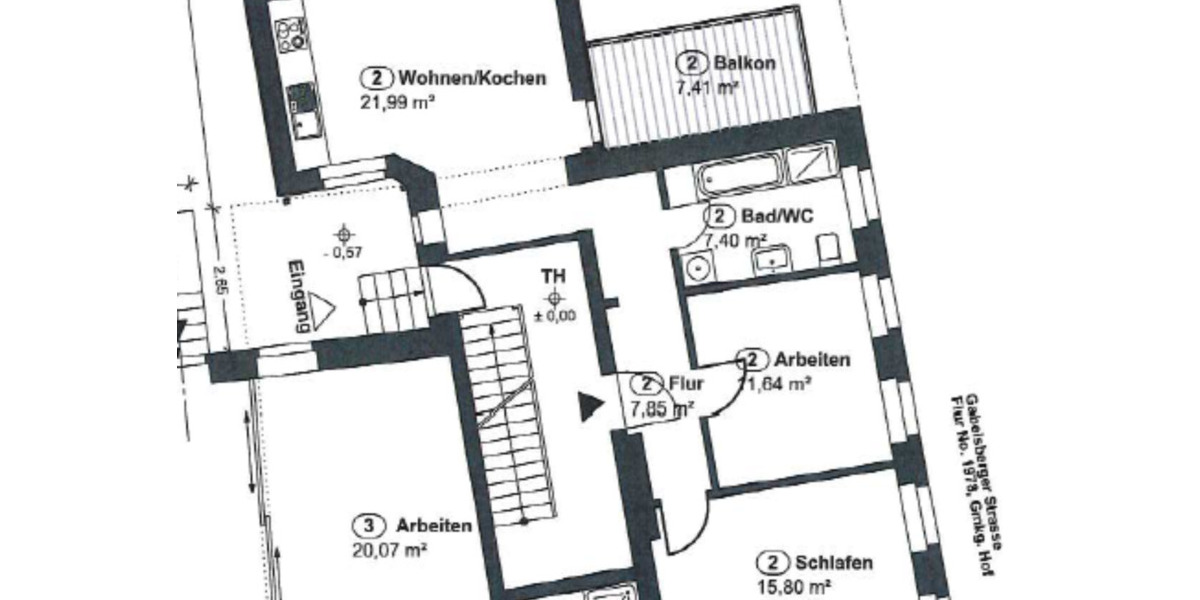 Erdgeschoßwohnung Hof Altstadt - 3 Zimmer, 65 m&sup2;, 615&euro; | Angebot:25353480