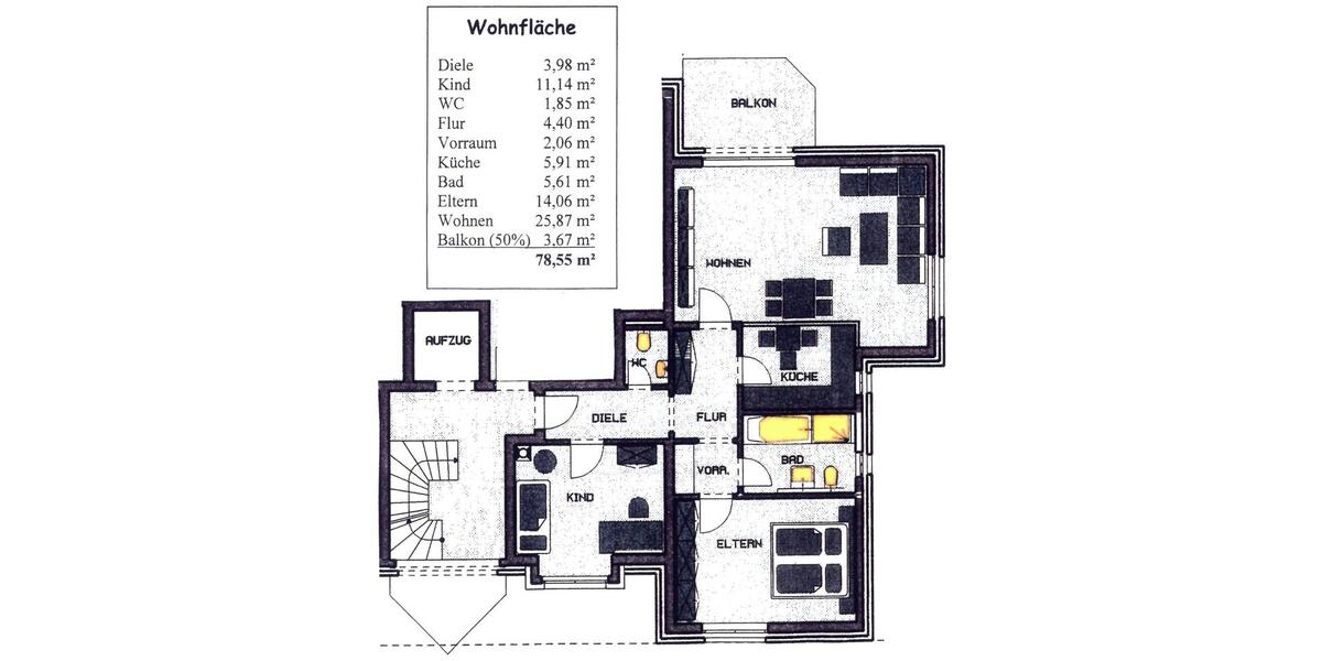 78,6 m² - 3,5 Zimmer Wohnung in Oberhausen Schwarze Heide 3.5 zimmer