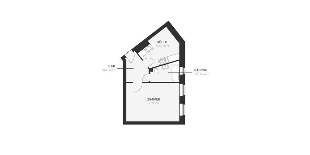Erdgeschoßwohnung Berlin Pankow - 1 Zimmer, 40 m&sup2;, 605&euro; | Angebot:26042493