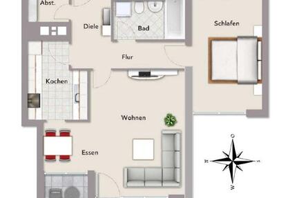 Wohnung Roth - 2.5 Zimmer, 67 m&sup2;, 830&euro; | Angebot:26256513