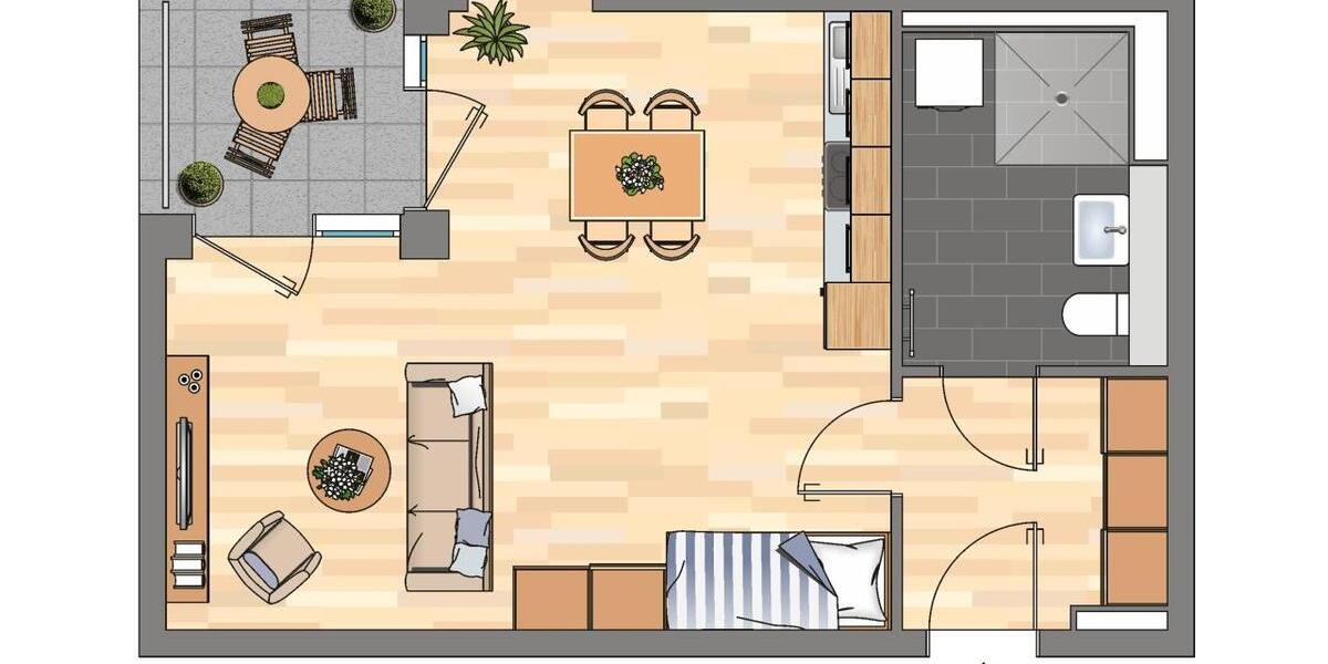 Etagenwohnung Essen Südviertel - 1 Zimmer, 45 m&sup2;, 559&euro; | Angebot:25813917