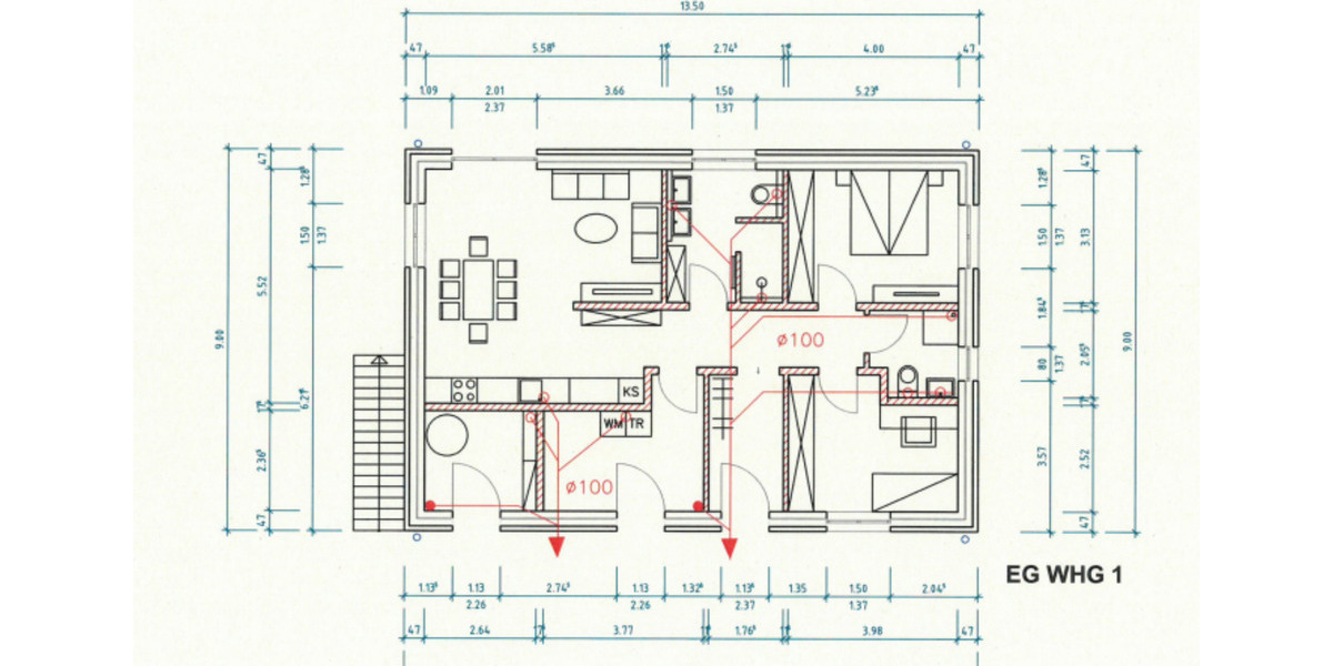 Erdgeschoßwohnung Albersdorf - 4 Zimmer, 98 m&sup2;, 1.400&euro; | Angebot:24944414