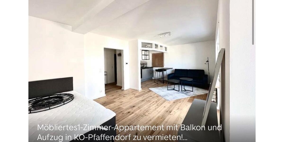ModernesVollmöbliertes 1-Zimmer Apartment in Koblenz Pfaffendorf 1 zimmer