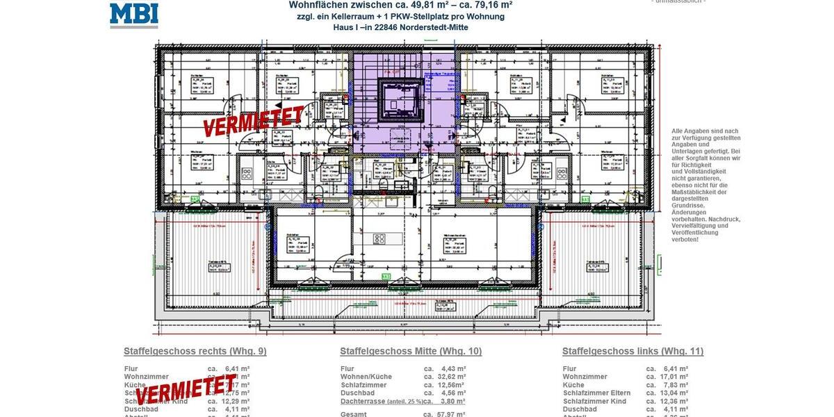 Erdgeschoßwohnung Norderstedt - 3 Zimmer, 80 m&sup2;, 1.650&euro; | Angebot:26000278