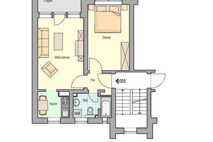 Wohnung zum Mieten in Nürnberg 459,25 € 41.75 m² 2 zimmer