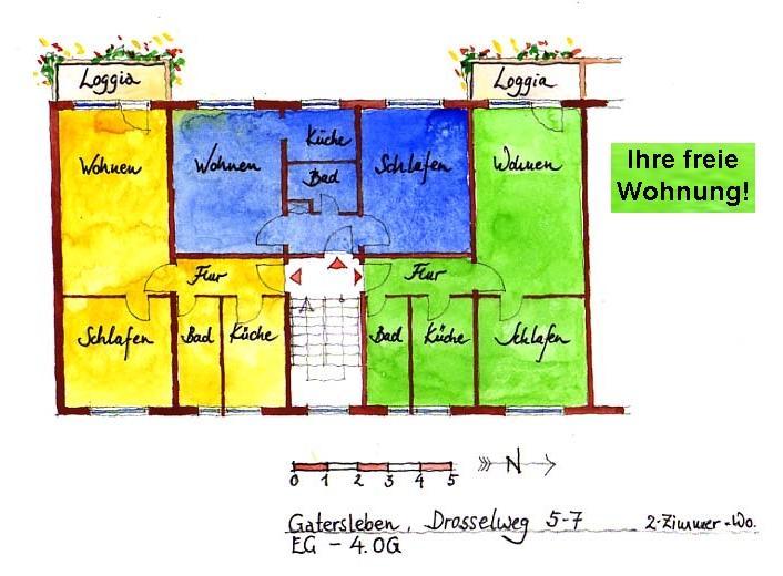 Etagenwohnung Seeland Gatersleben - 1 Zimmer, 26 m&sup2;, 73&euro; | Angebot:20801415