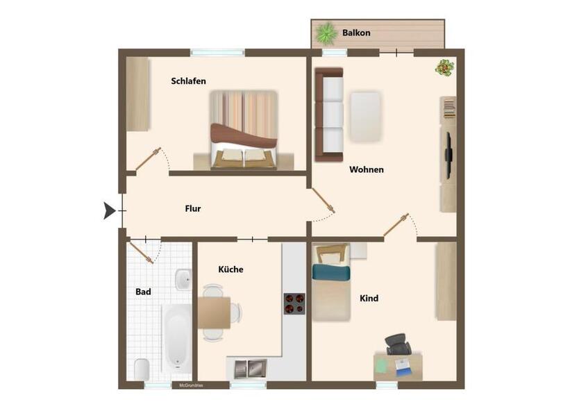 Frisch renovierte 3-Zimmer mit Balkon und weitem Blick! zimmer
