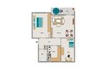 Erdgeschoßwohnung Duisburg Walsum - 3.5 Zimmer, 57 m&sup2;, 478&euro; | Angebot:26656405