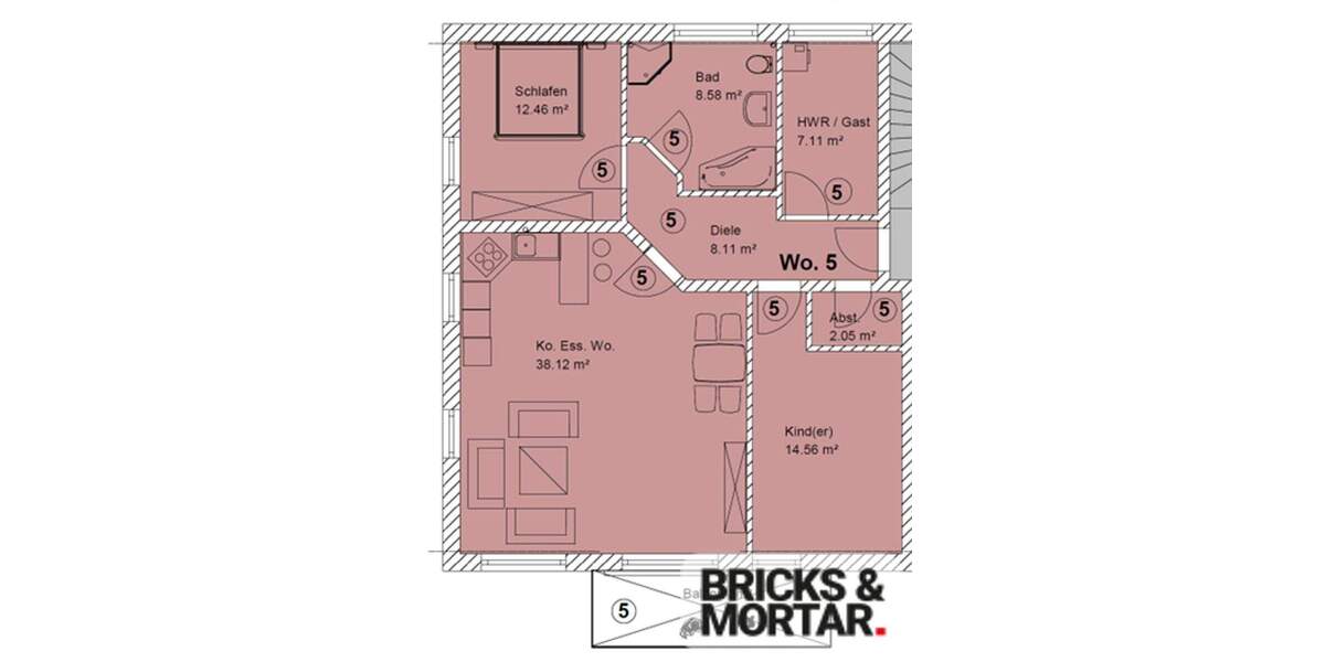 Etagenwohnung Deiningen - 4 Zimmer, 95 m&sup2;, 1.060&euro; | Angebot:25771646