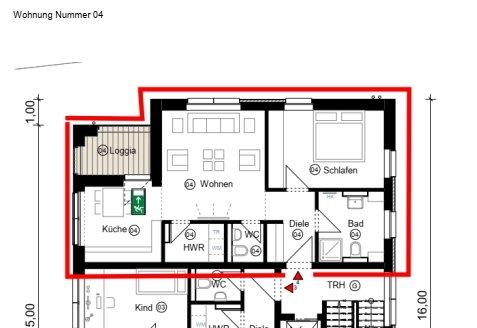 Etagenwohnung Münster Erphoviertel - 2 Zimmer, 59 m&sup2;, 750&euro; | Angebot:26393497