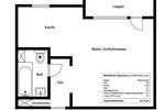 Etagenwohnung Frankfurt am Main Ost - 1 Zimmer, 33 m&sup2;, 745&euro; | Angebot:26639045