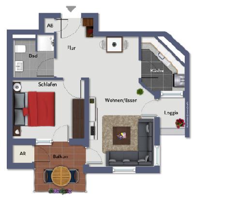 Dachgeschoßwohnung Weinböhla - 2 Zimmer, 43 m&sup2;, 435&euro; | Angebot:25219054