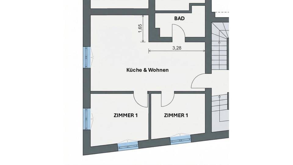 Erdgeschoßwohnung Kaiserslautern Betzenberg - 2 Zimmer, 55 m&sup2;, 700&euro; | Angebot:25219906