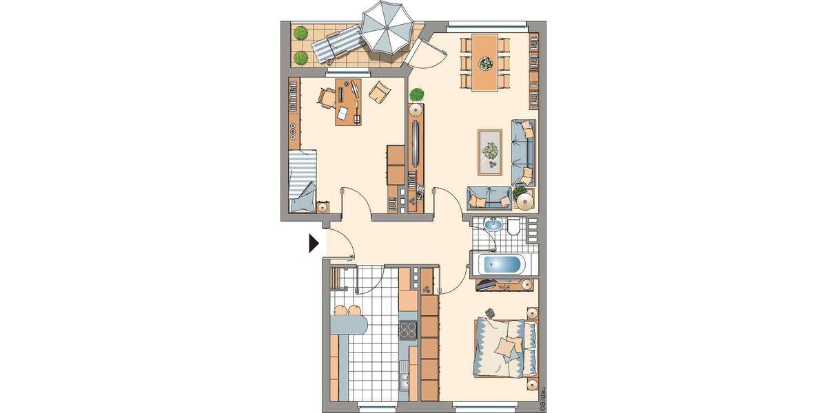 Etagenwohnung Mönchengladbach Windberg - 3 Zimmer, 72 m&sup2;, 709&euro; | Angebot:25272413