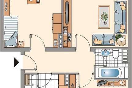 Wohnung Mönchengladbach Windberg - 3 Zimmer, 72 m&sup2;, 709&euro; | Angebot:25272413