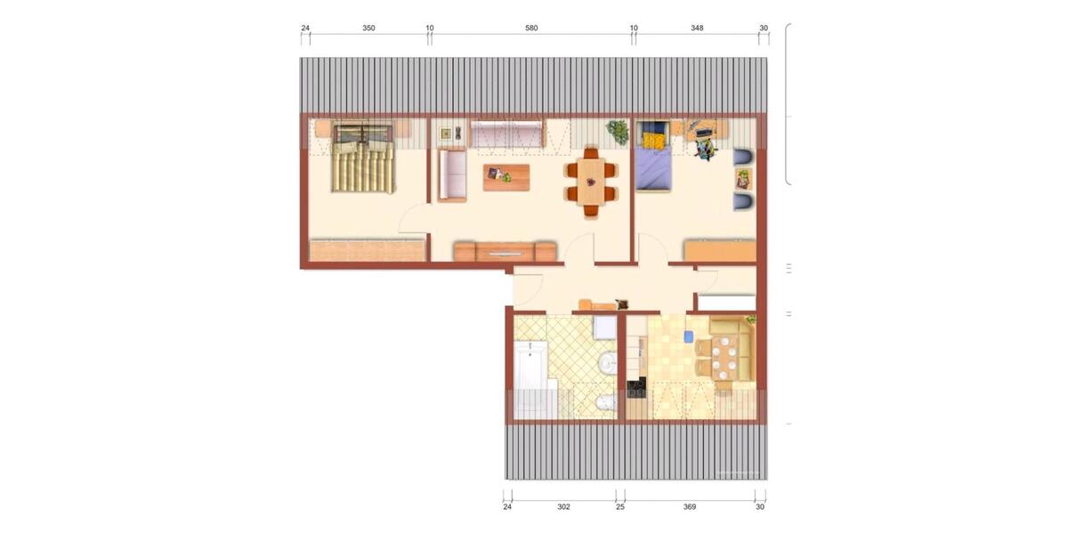 Dachgeschoßwohnung Burgstädt - 3 Zimmer, 69 m&sup2;, 555&euro; | Angebot:26374938