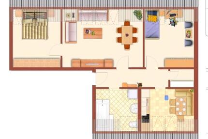 Wohnung Burgstädt - 3 Zimmer, 69 m&sup2;, 555&euro; | Angebot:26374938