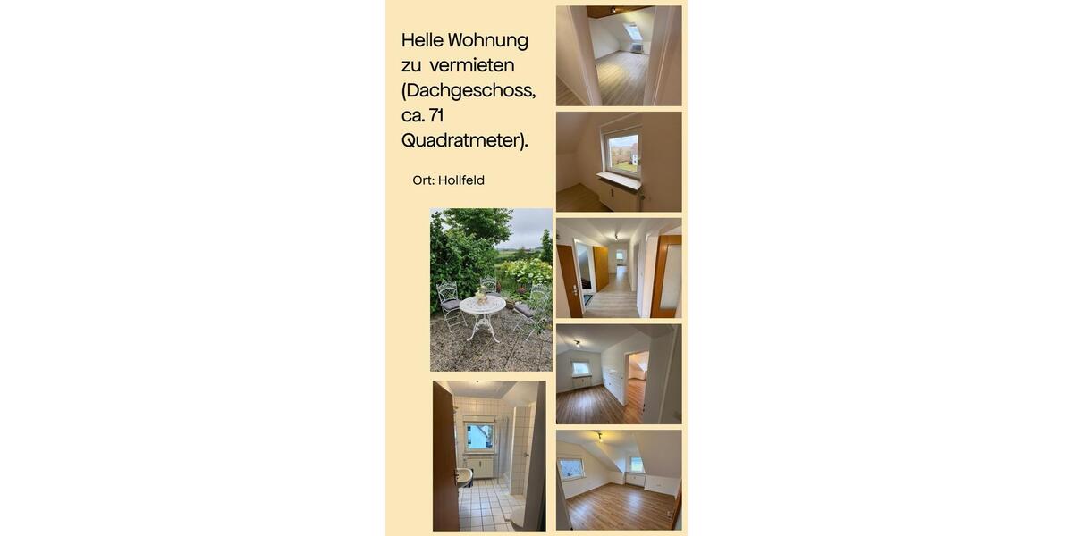 Dachgeschoßwohnung Bayreuth Meyernberg - 3 Zimmer, 75 m&sup2;, 520&euro; | Angebot:26648163