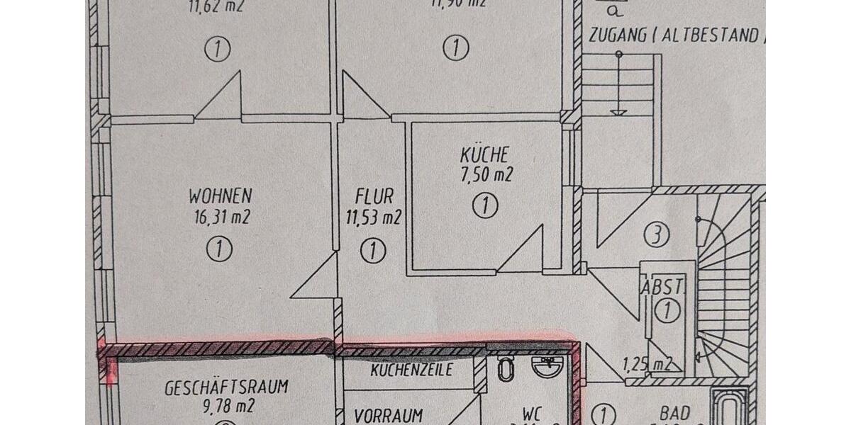 Hochparterre Sonneberg - 3 Zimmer, 65 m&sup2;, 410&euro; | Angebot:25611979