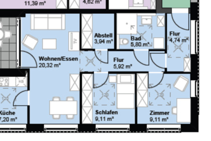 Wohnung Münster Münster-Südost - 3 Zimmer, 72 m&sup2;, 1.008&euro; | Angebot:24439030
