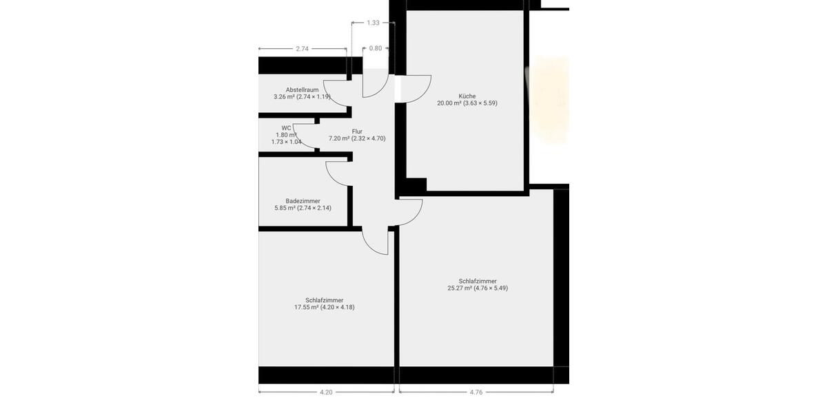 Erdgeschoßwohnung Sielenbach - 2.5 Zimmer, 90 m&sup2;, 1.050&euro; | Angebot:24655162